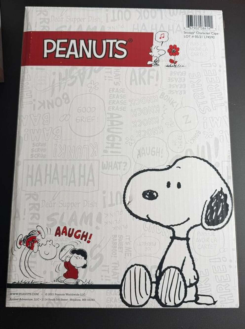 Animal Adventure®| Peanuts®|Snoopy | 2-in-1 Transformable Character Cape & Plush